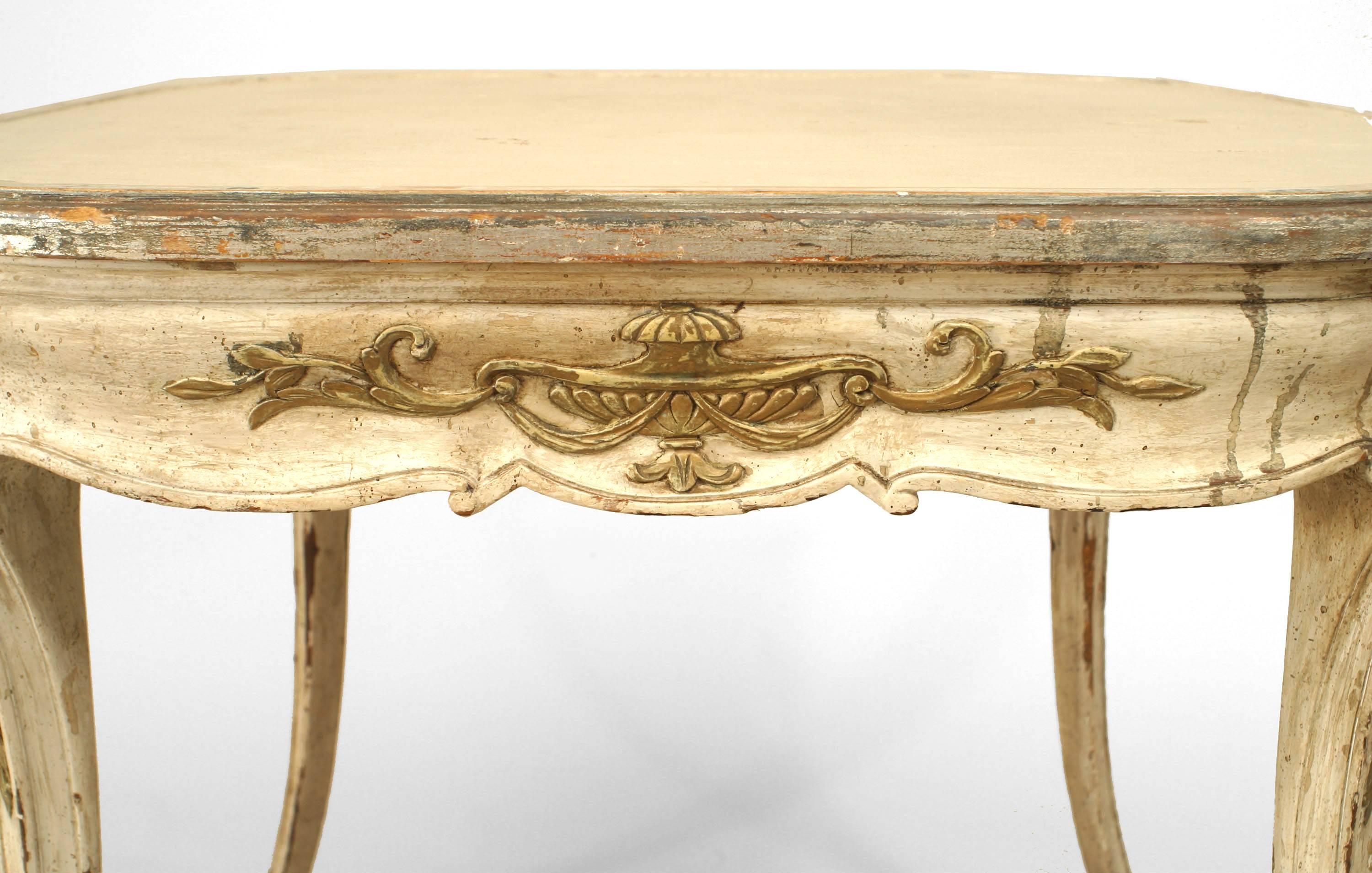 Italian Neoclassic Style Silver Gilt End Table In Good Condition In New York, NY