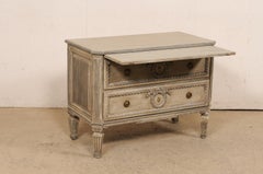 Italian Neoclassic Style Two-Drawer Chest w/Fluted and Wreath Carved Accents