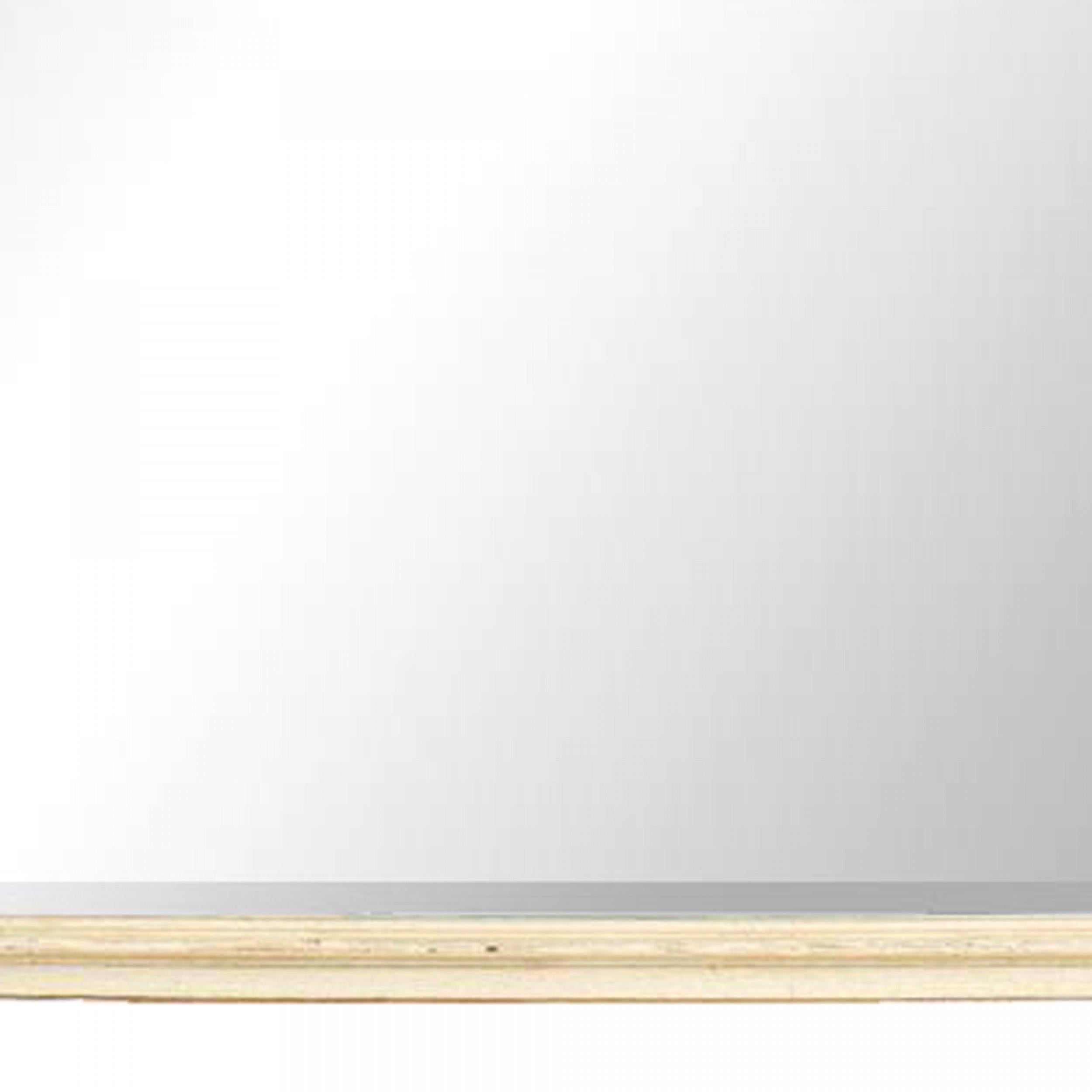 Hand-Carved Italian Neoclassic Style White and Gray Painted Bow Pediment Wall Mirror For Sale