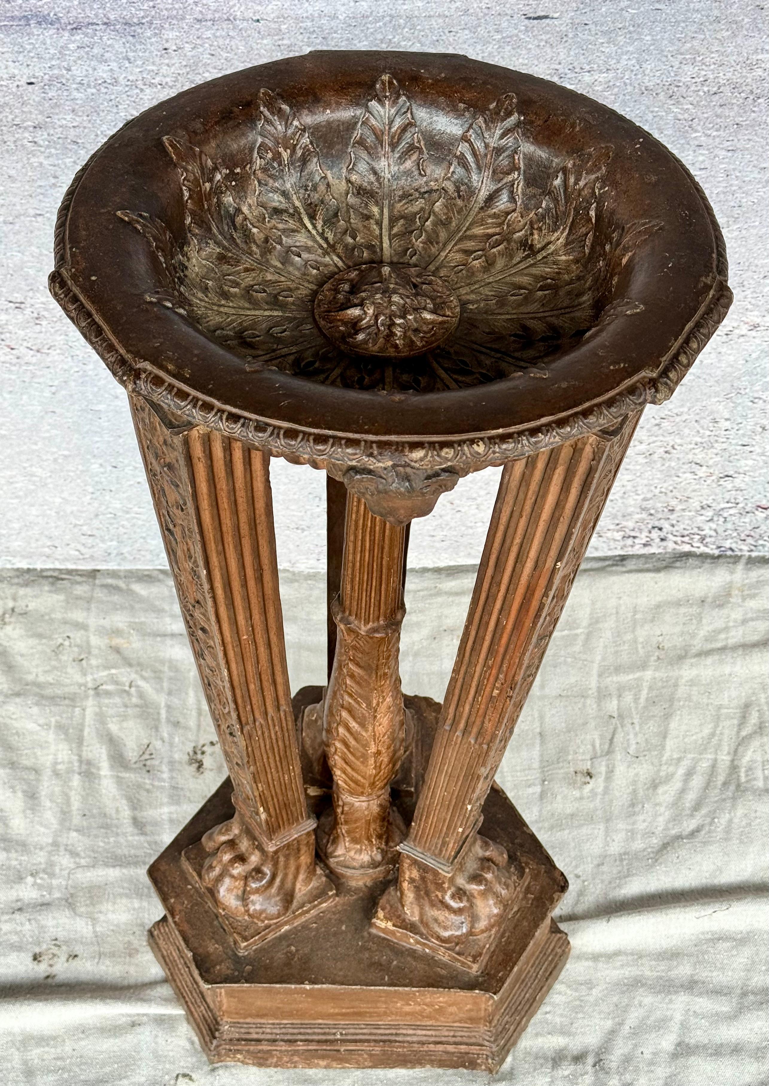 18th Century and Earlier Italian Neoclassic Terracotta Athenienne Stand - Planter For Sale