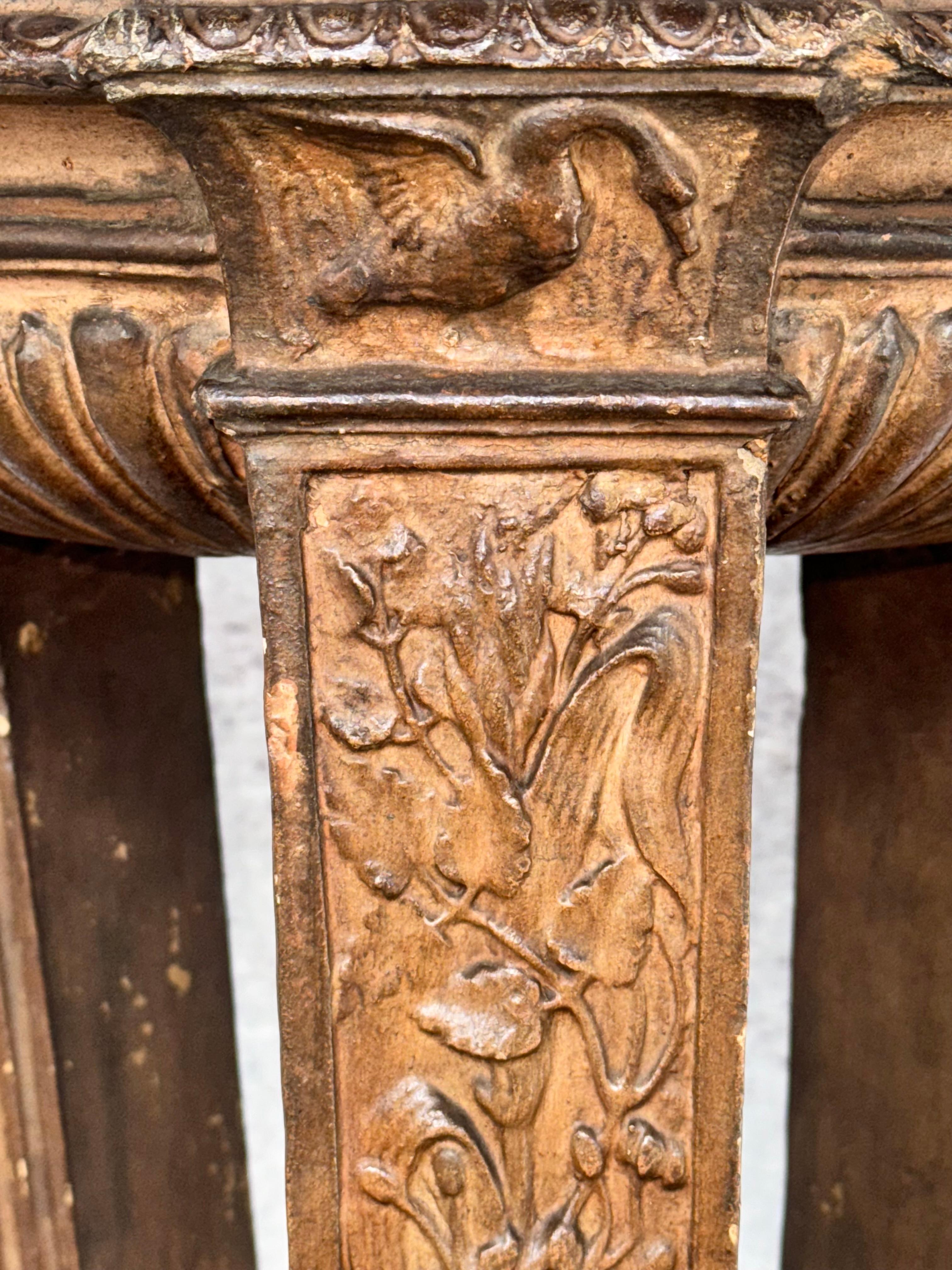 Italian Neoclassic Terracotta Athenienne Stand - Planter For Sale 3