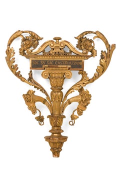 Italian Neoclassic Wall Plaque of Gilt Urn
