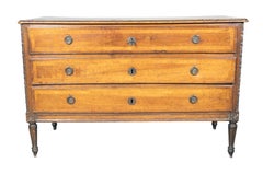 Italian Neoclassic Walnut Chest Of Drawers
