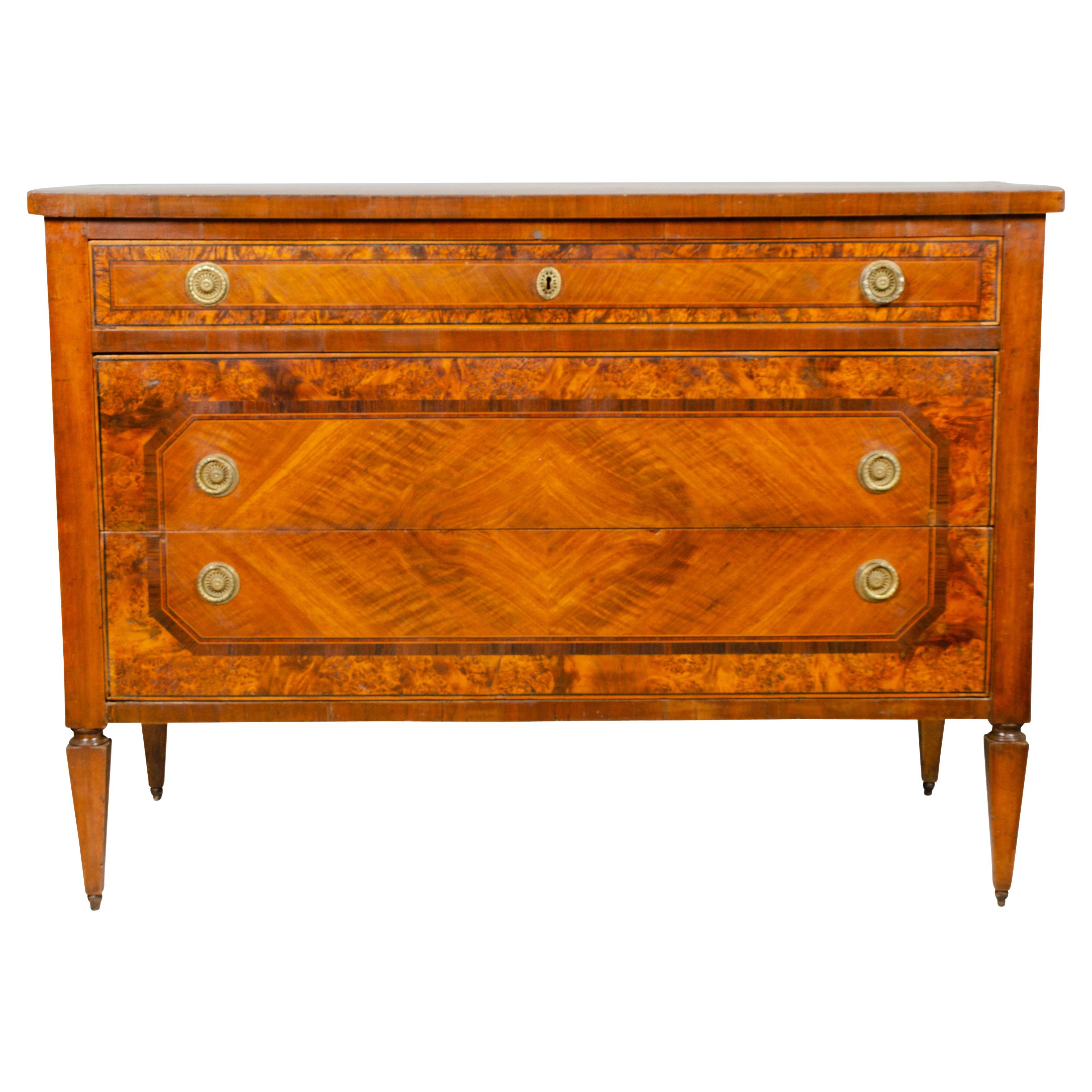 Italian Neoclassic Walnut Commode