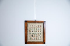 Italian Neoclassic Walnut Framed Biribissi Game, 2nd quarter 19th century