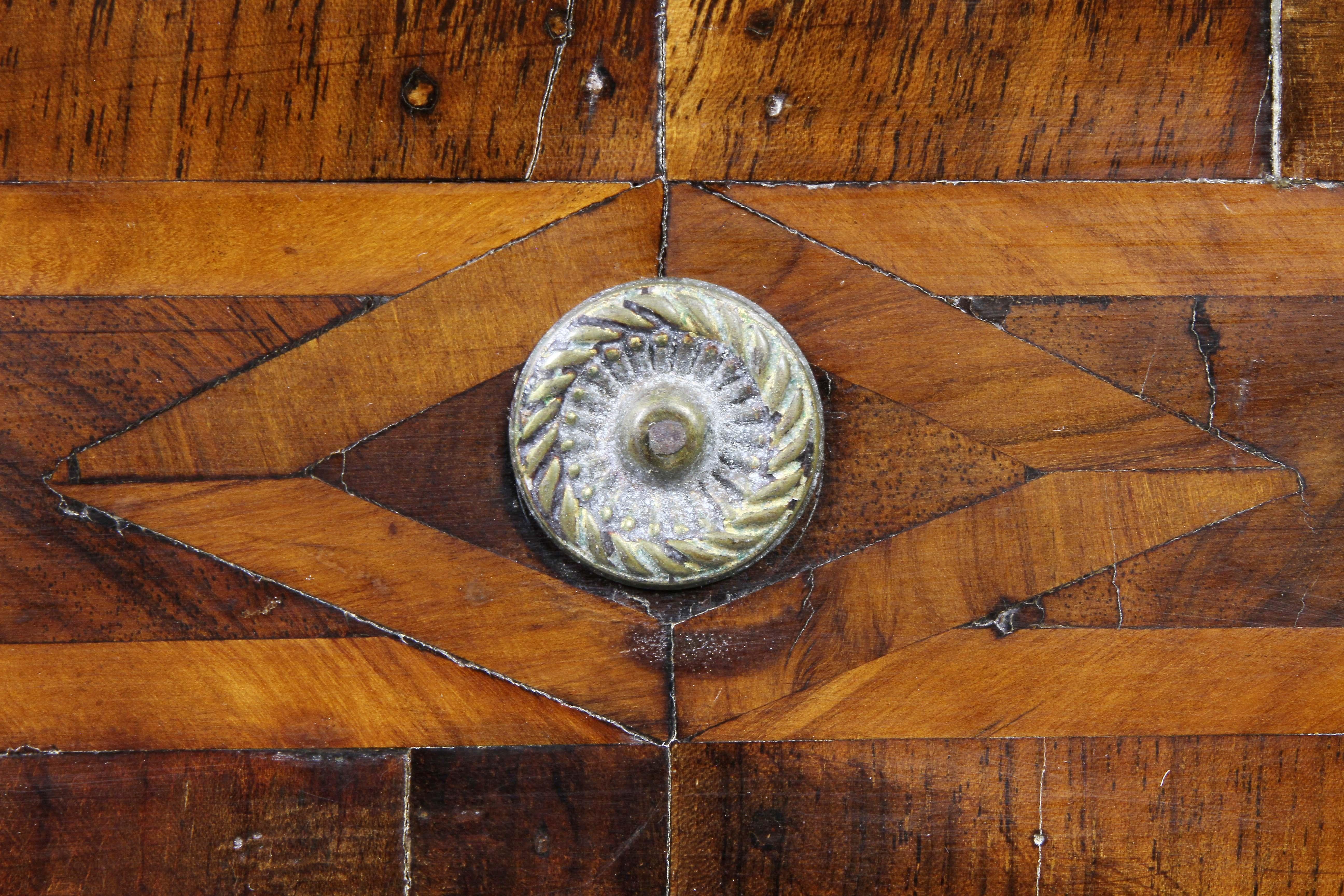 Late 18th Century Italian Neoclassic Walnut Miniature Commode For Sale