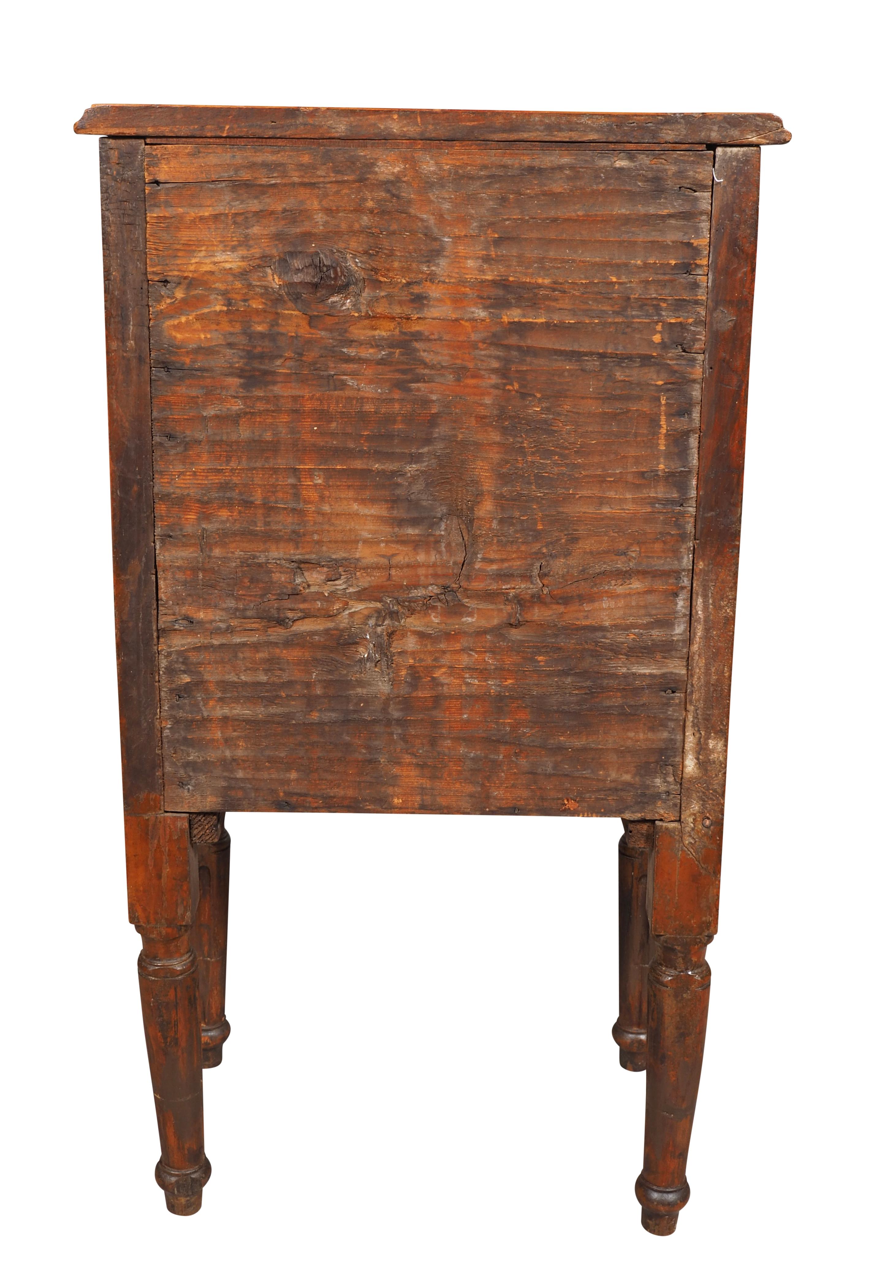 Italian Neoclassic Walnut Table In Good Condition For Sale In Essex, MA