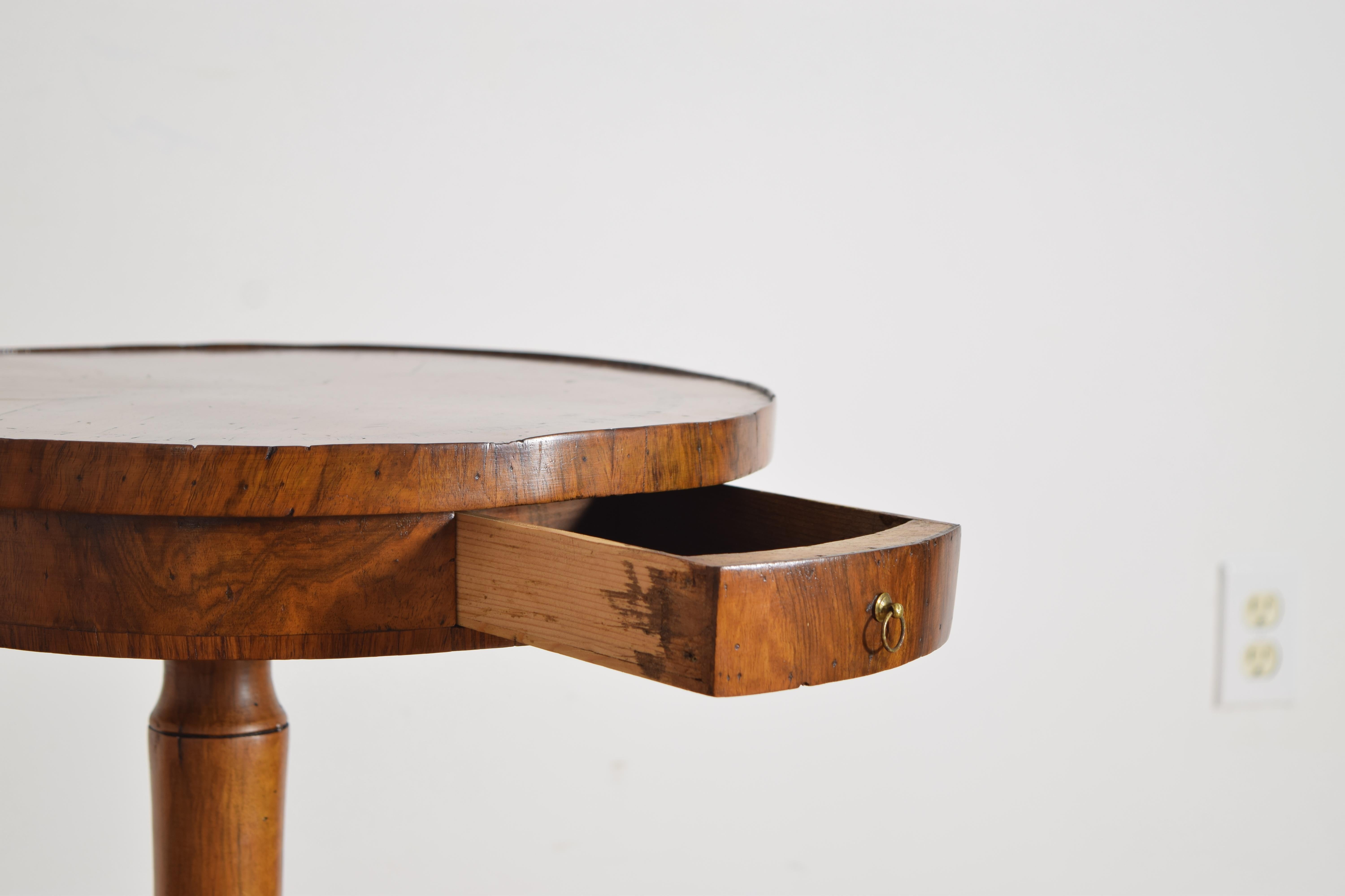 Mid-19th Century Italian Neoclassic Walnut & Veneered 