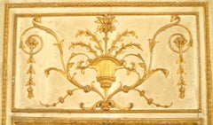 Italian Neoclassic Wall Mirror, 18th Century White Giltwood Design