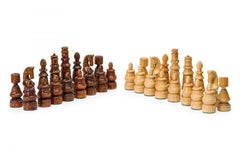 Italian Neoclassic Wooden Chess Set