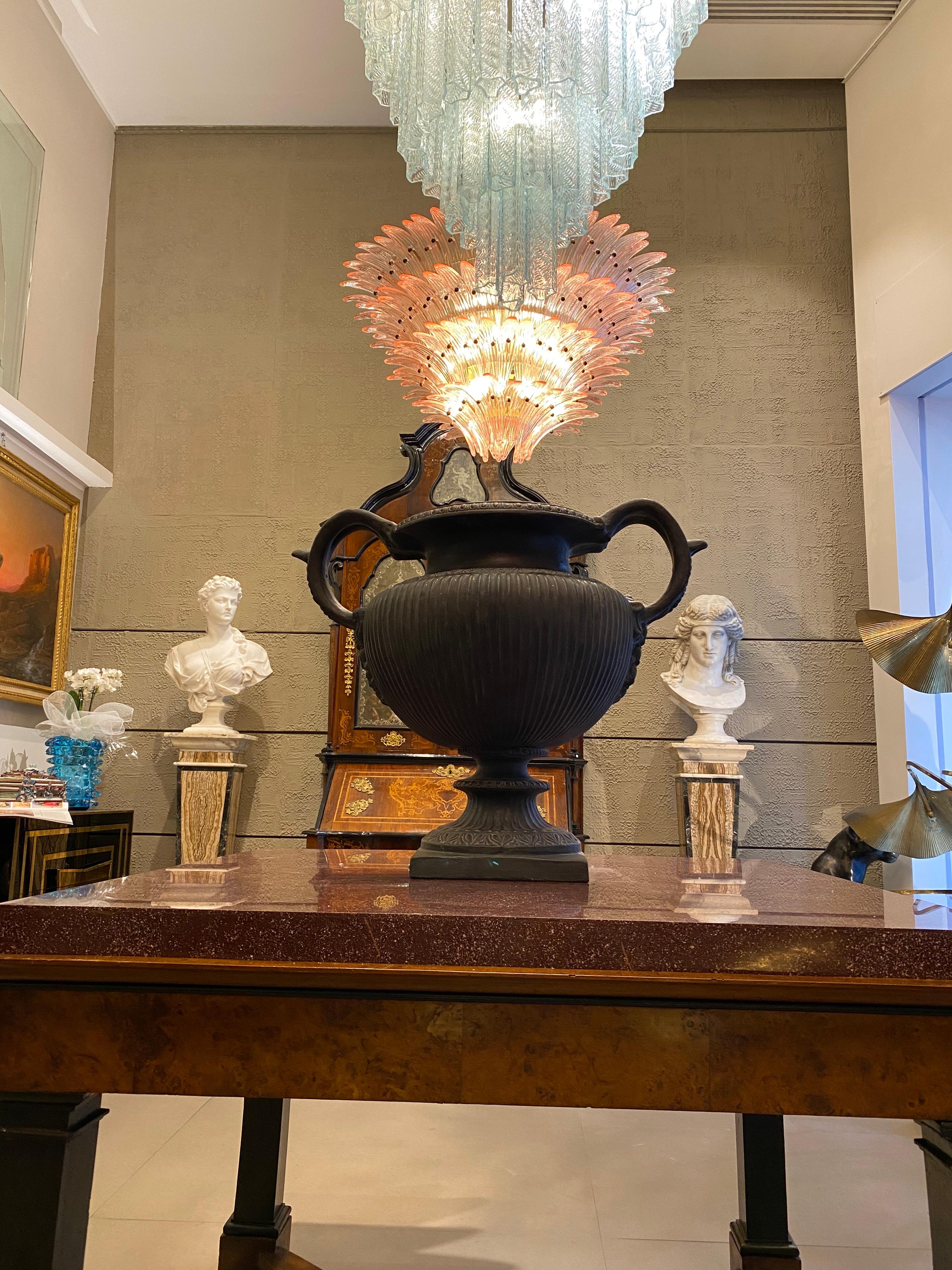 Italian Neoclassical 19th Century Black-Ground Terracotta Vase For Sale 5