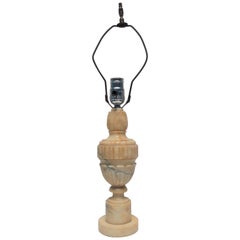 Vintage Italian Neoclassical Alabaster Marble Table or Desk Lamp, circa 1940s