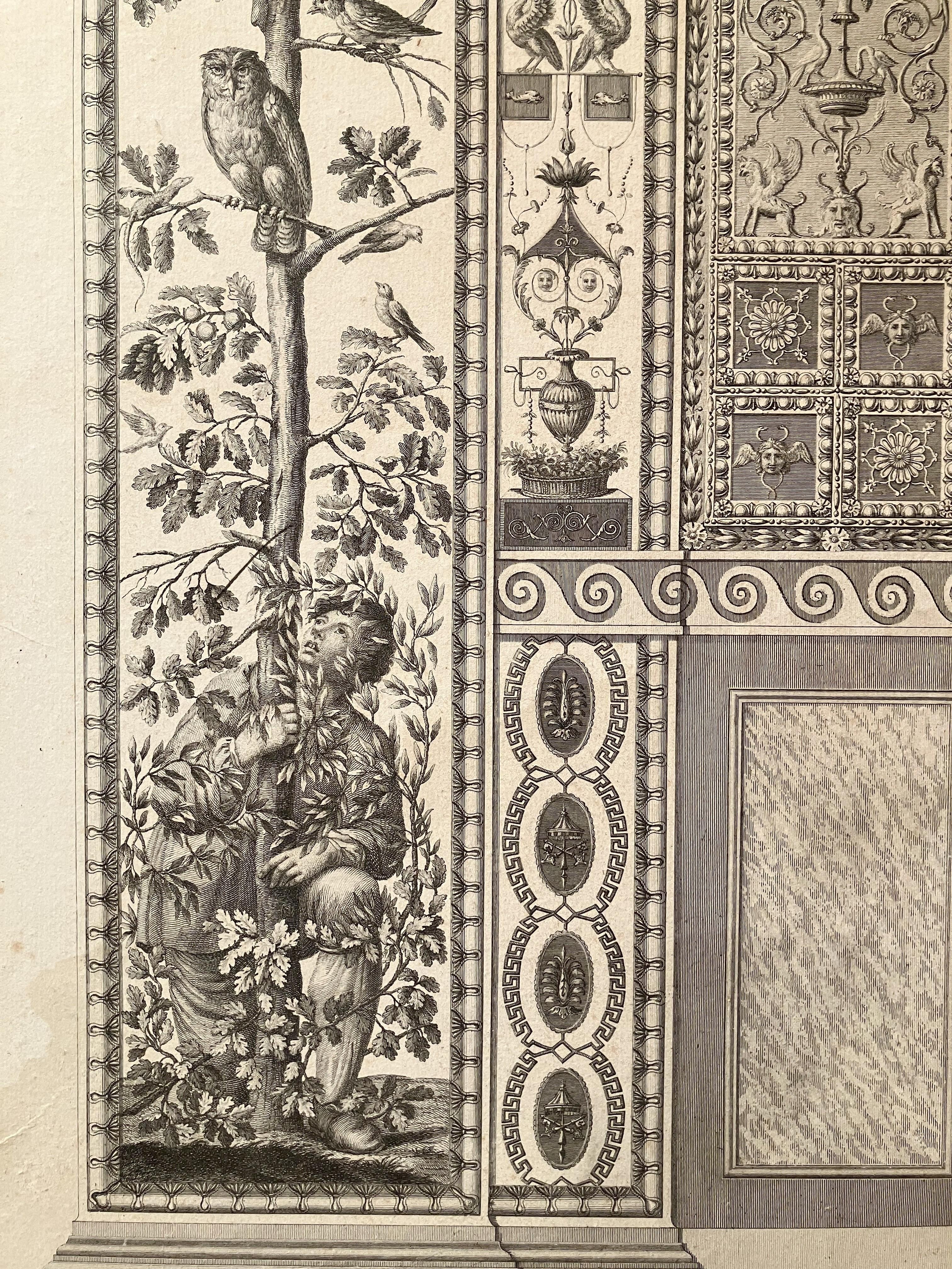 Paravento architettonico italiano neoclassico inciso a sei pannelli Foldes in vendita 10