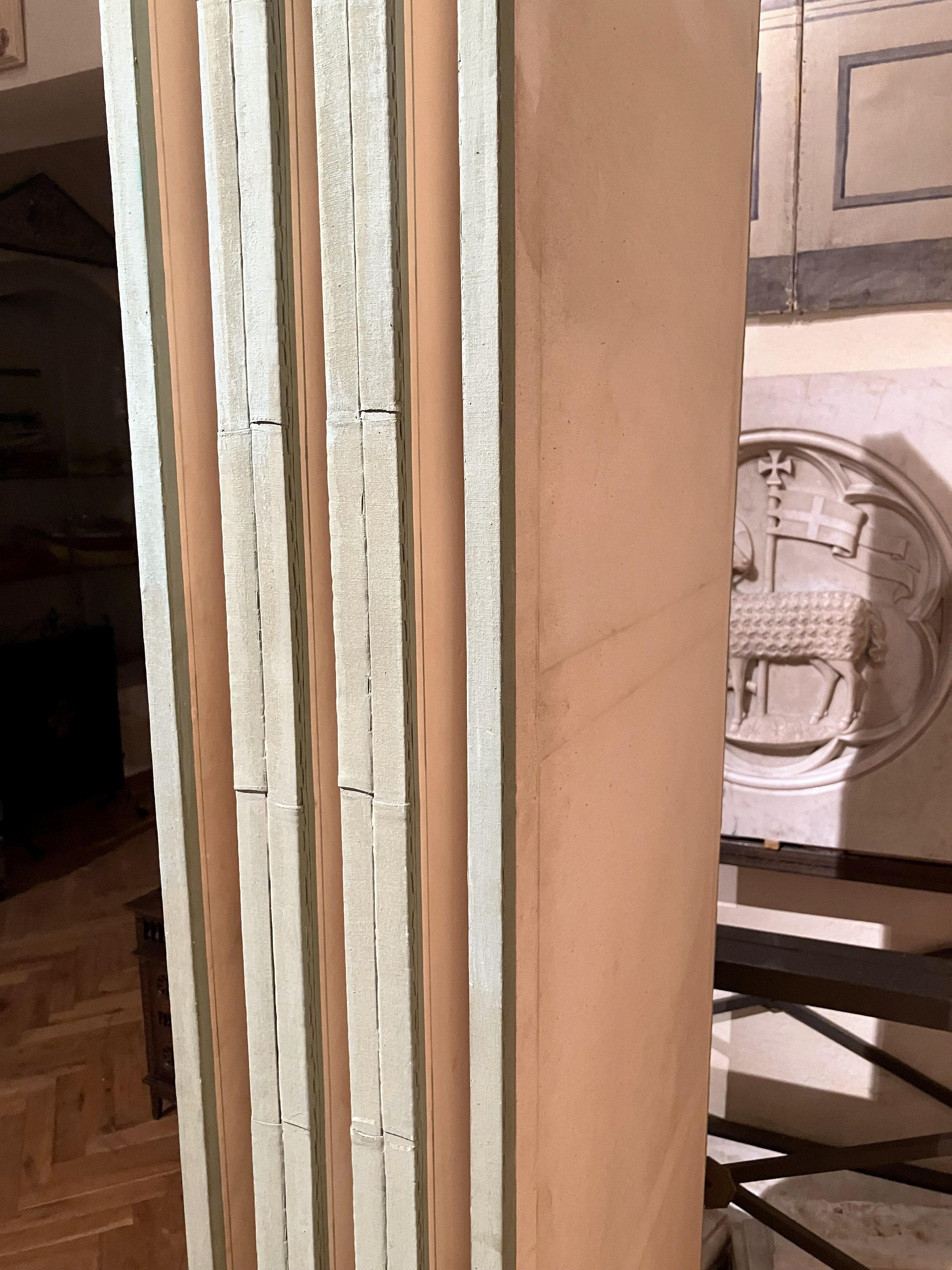 Des gravures architecturales néoclassiques italiennes gravées à l'eau-forte six panneaux pliant   Bon état - En vente à Firenze, IT