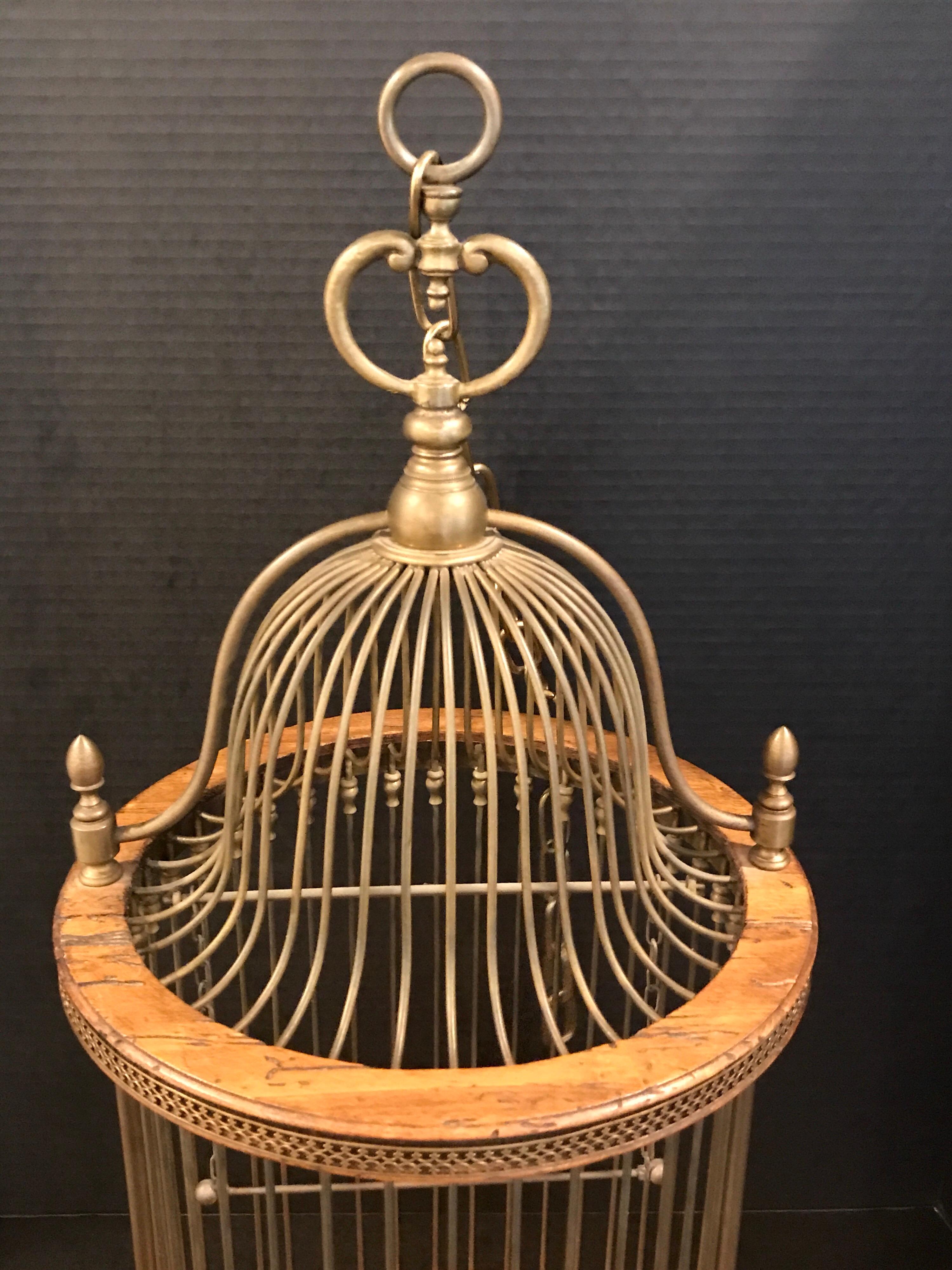 Brass Italian Neoclassical Birdcage For Sale