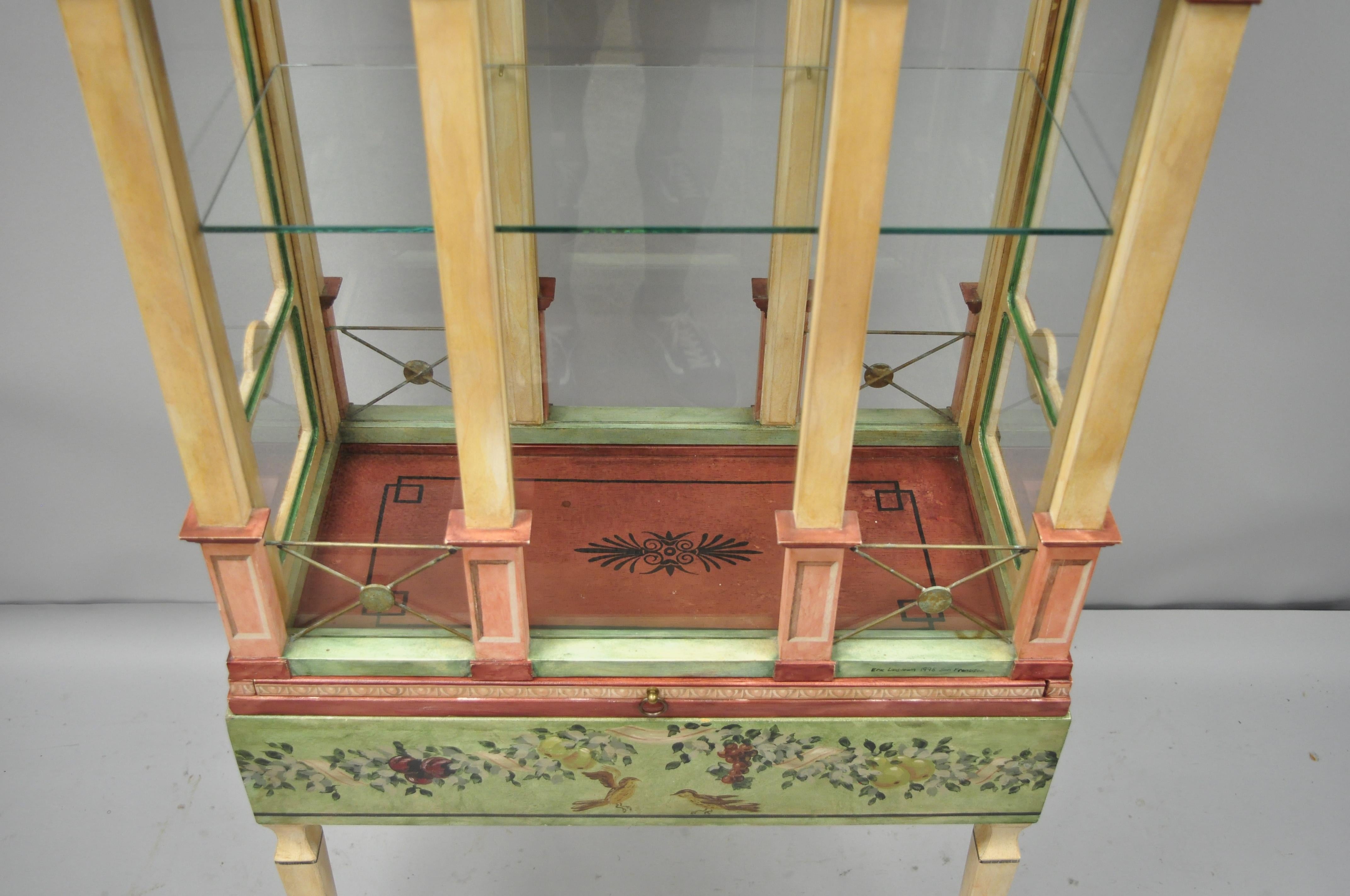 Italian Neoclassical Birdcage Style Vitrine Display Curio Cabinet, Eric Lansdown In Good Condition In Philadelphia, PA