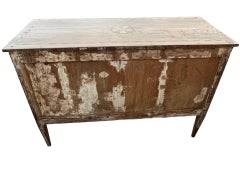 Italian Neoclassical Bleached Walnut Chest Of Drawers / Commode With Inlay
