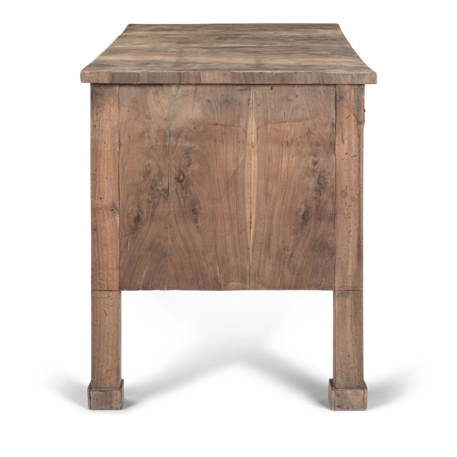 Italian Neoclassical Bleached Walnut Desk For Sale 2