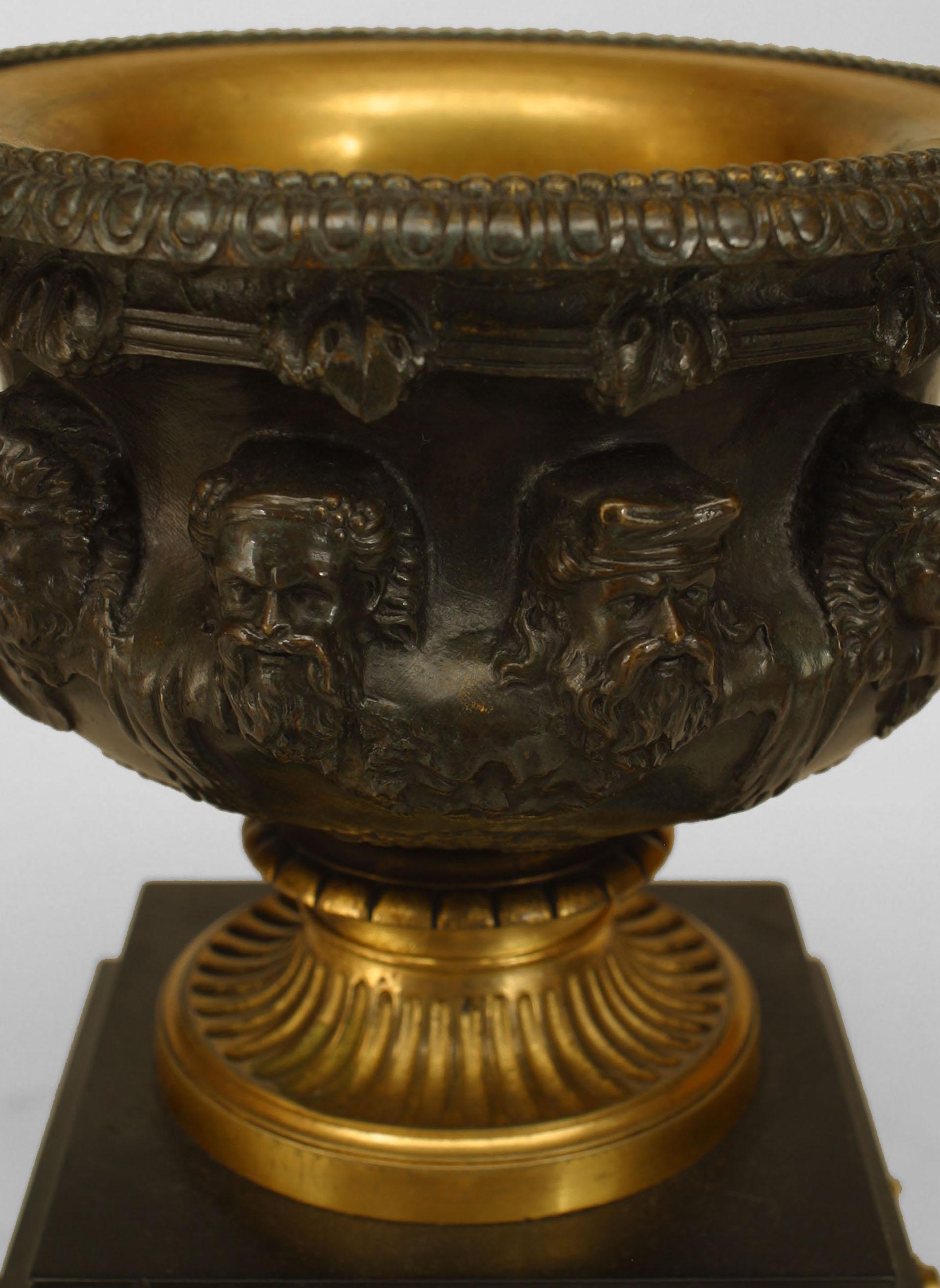 Italian Neoclassical Bronze and Gilt Urns For Sale 1