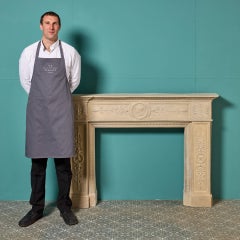 Italian Neoclassical Buff Terracotta Fire Mantel