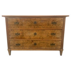 Italian Neoclassical Burl Wood Three-Drawer Dresser - 18th Century