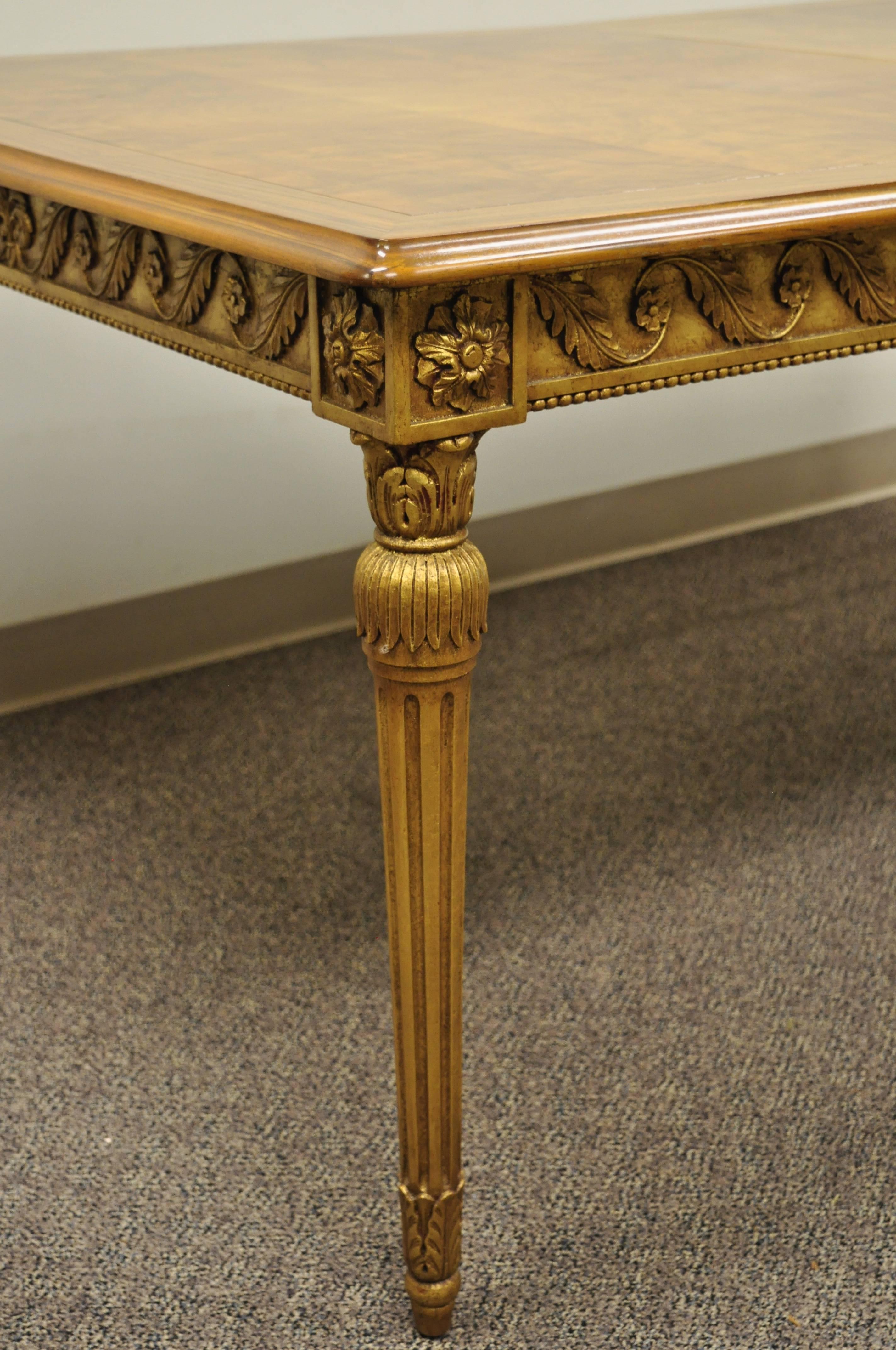 gold wood dining table