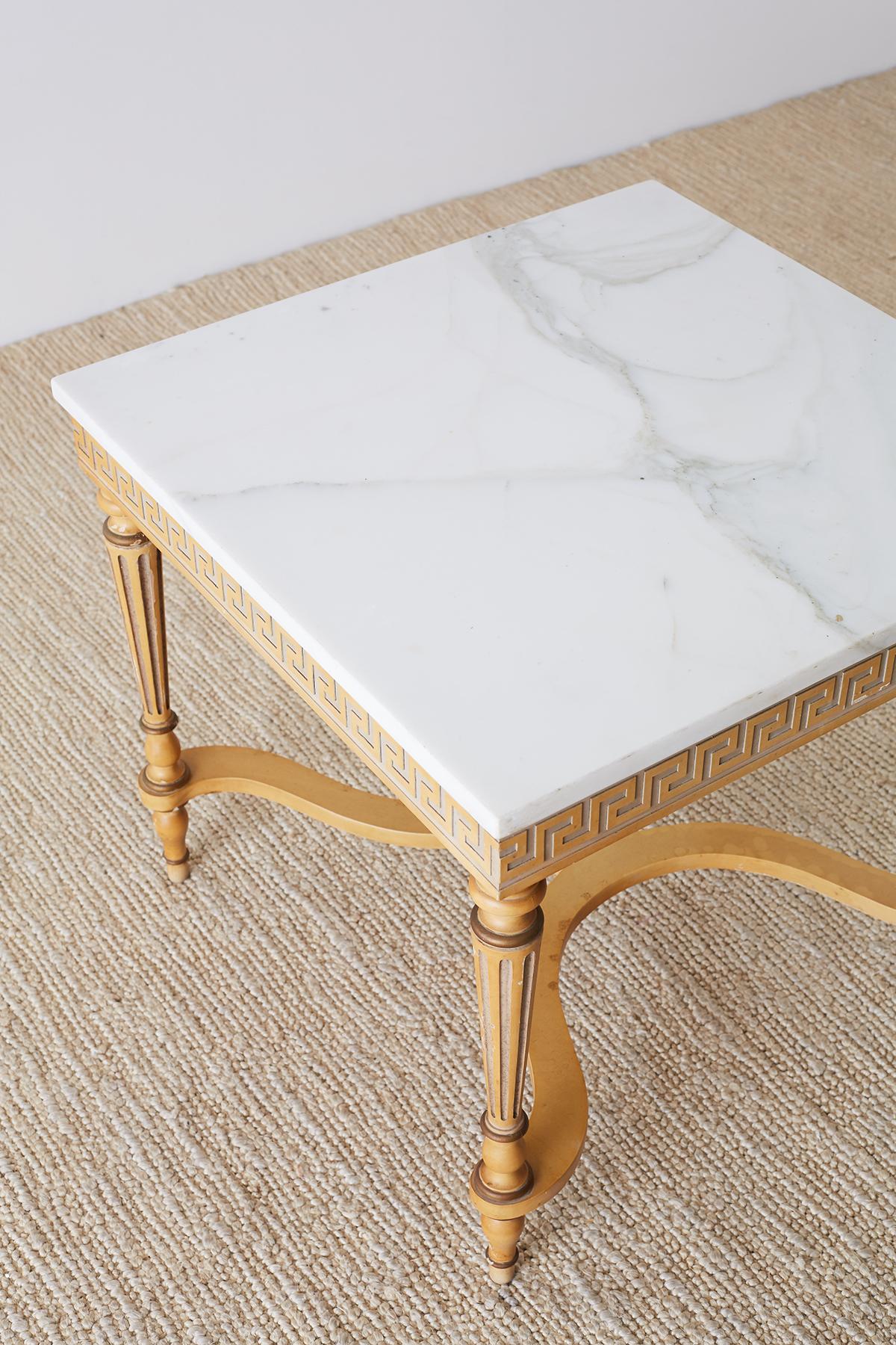 Italian Neoclassical Carrara Marble-Top Table 1