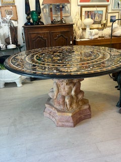 Italian Neoclassical Carved Marble Figural Table Base