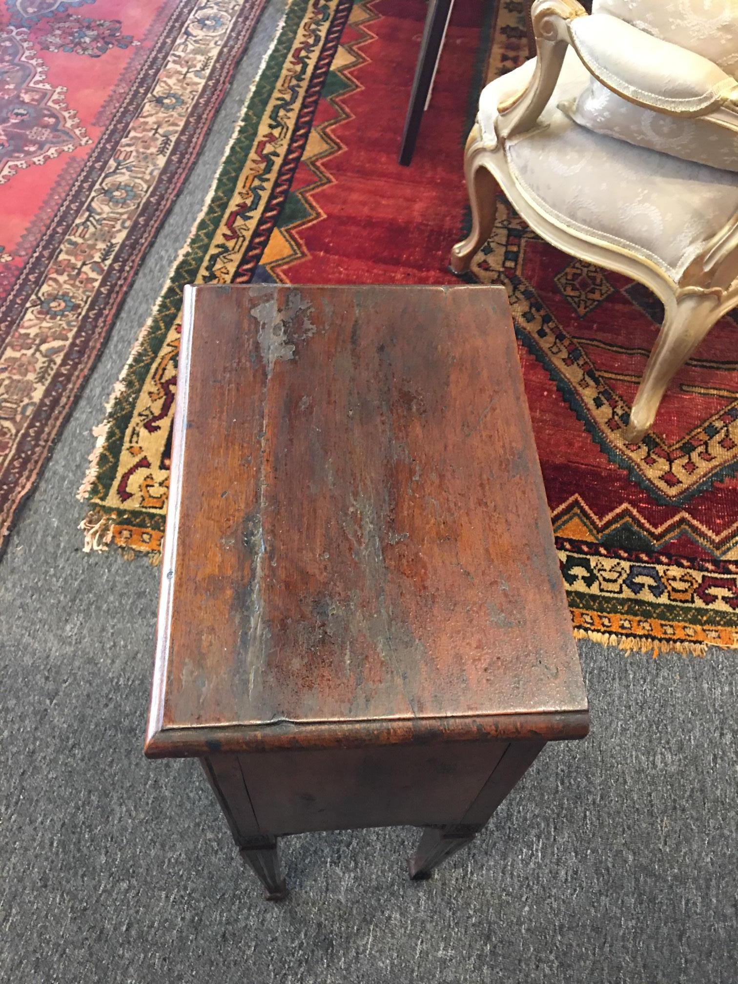Italian Neoclassical Carved Walnut Side Table, 18th Century 7