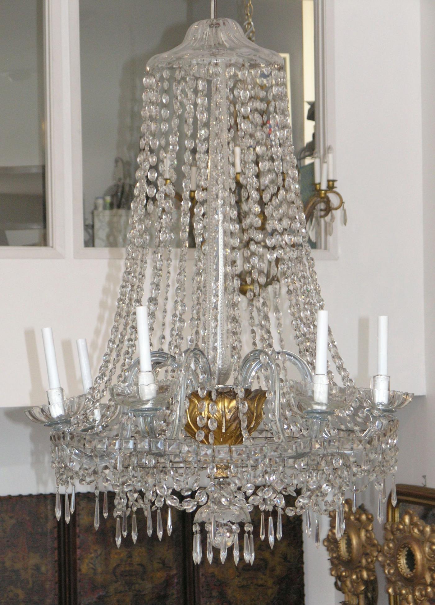 Italian Neoclassical Chandelier, 19th Century For Sale 5