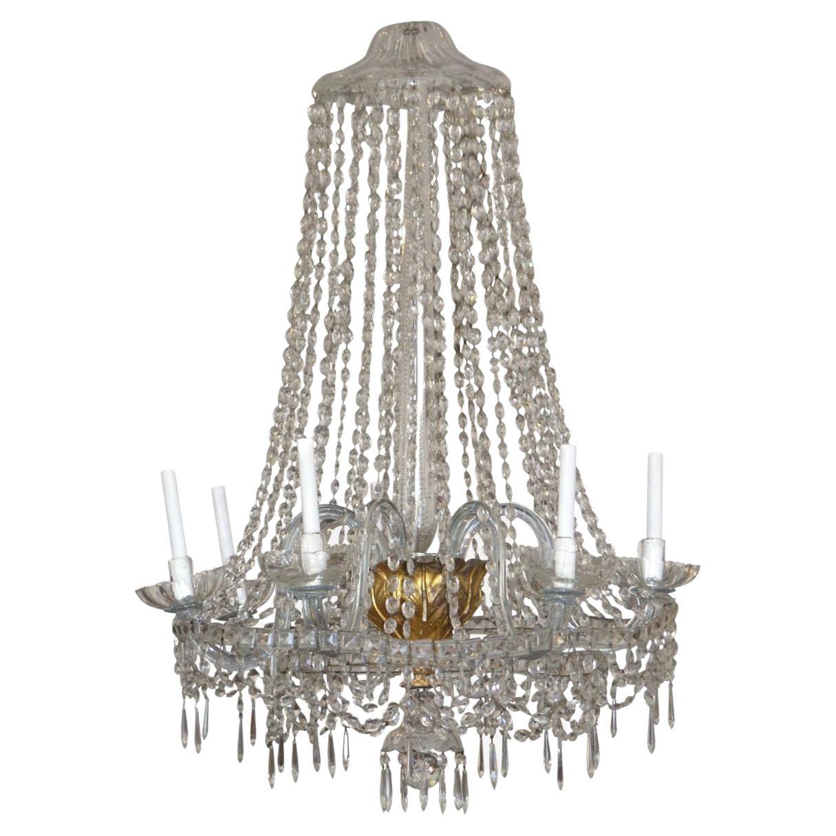 Italian Neoclassical Chandelier, 19th Century For Sale