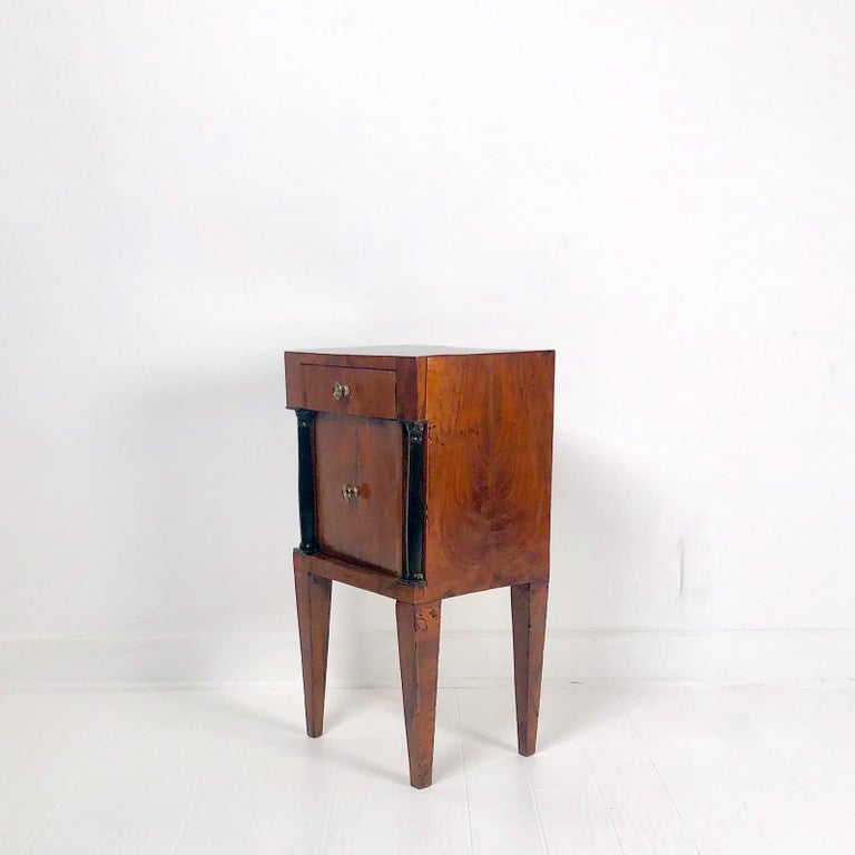 Italian Neoclassical Cherrywood Bedside Cabinet Circa 1810 For