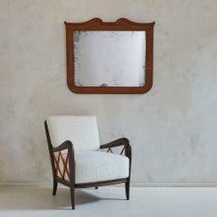 Italian Neoclassical Cherry Wood Wall Mirror, 19th Century