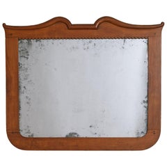 Italian Neoclassical Cherry Wood Wall Mirror, 19th Century