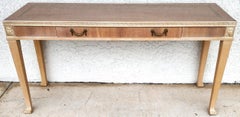 Italian Neoclassical Console Table Lion Heads Greek Key Vintage