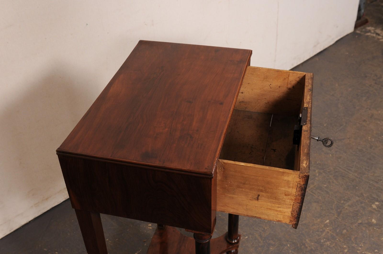 19th Century Italian Neoclassical End Table w/Drawer, Circa 1820's For Sale