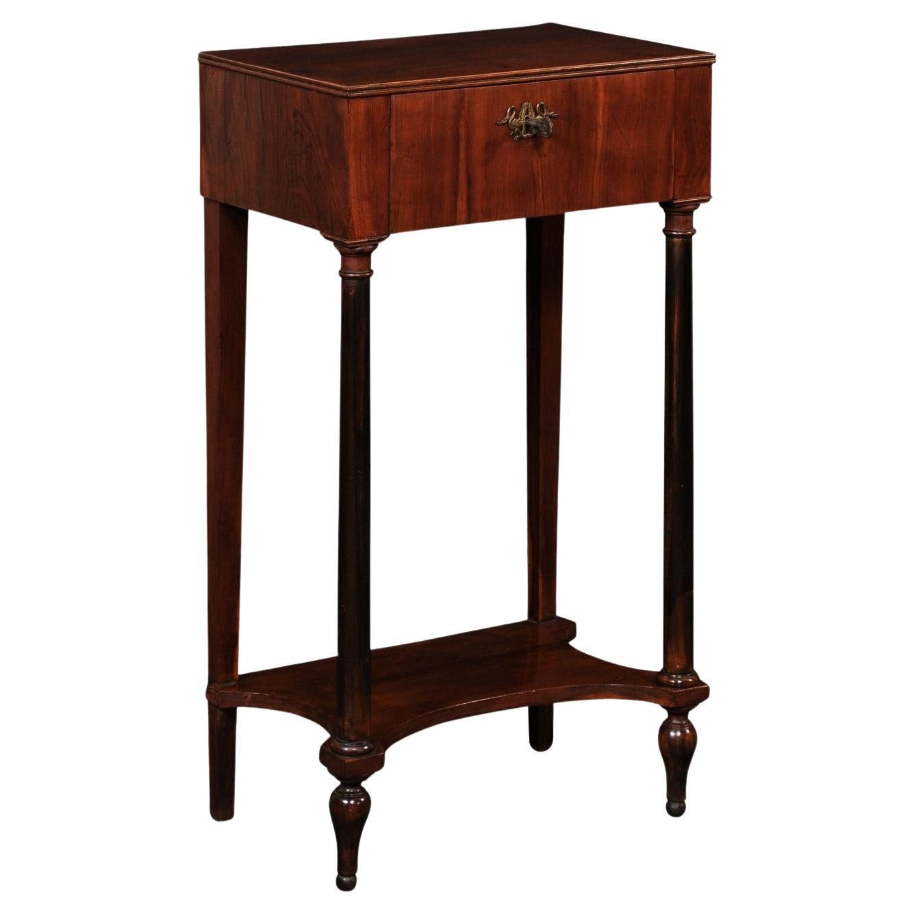 Italian Neoclassical End Table w/Drawer, Circa 1820's For Sale