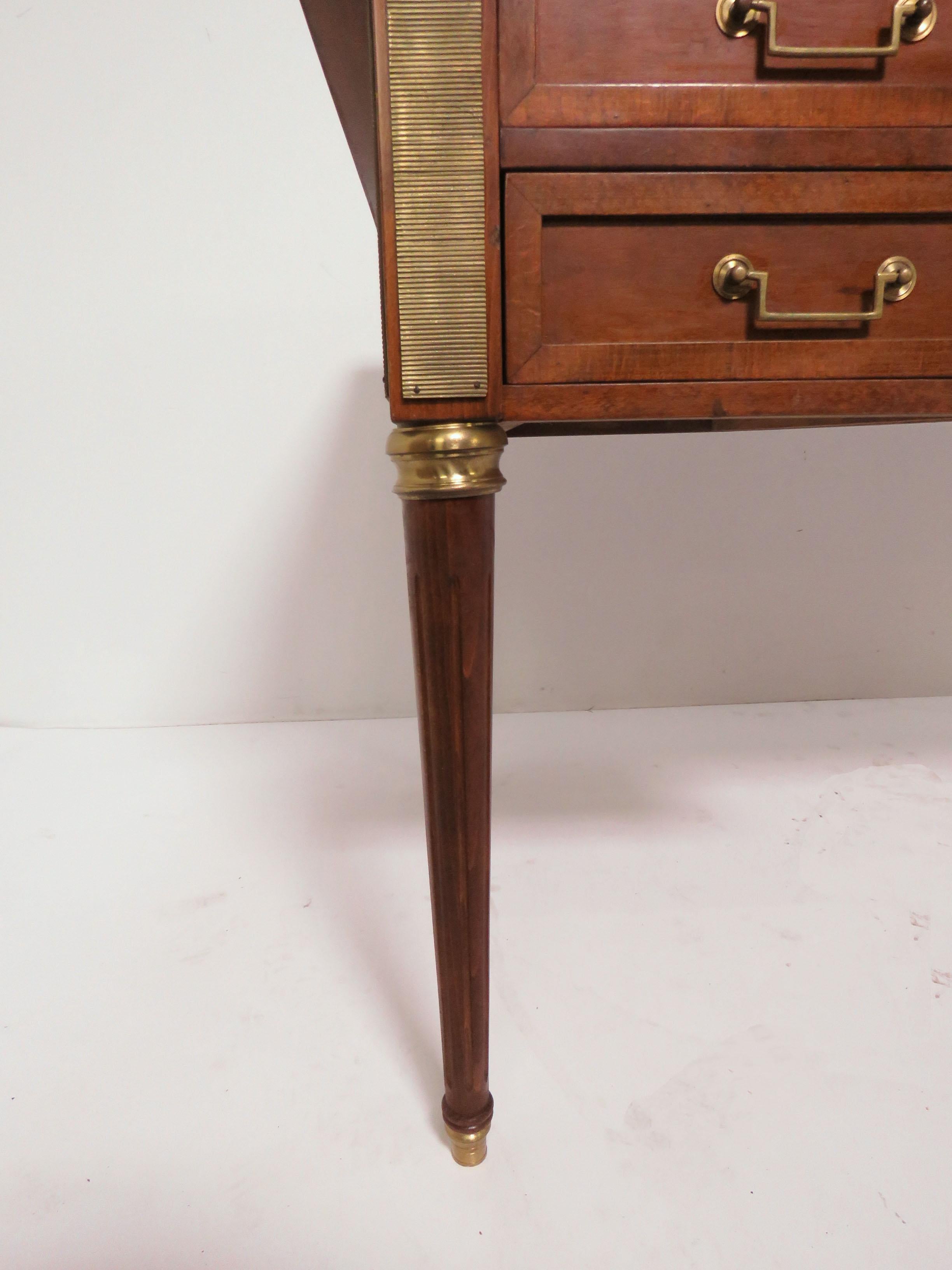 Italian Neoclassical Executive Writing Desk with Leather Top, circa 1960s 1