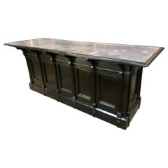 Italian Neoclassical Executive Writing Desk with Zinc Top, circa 1950s