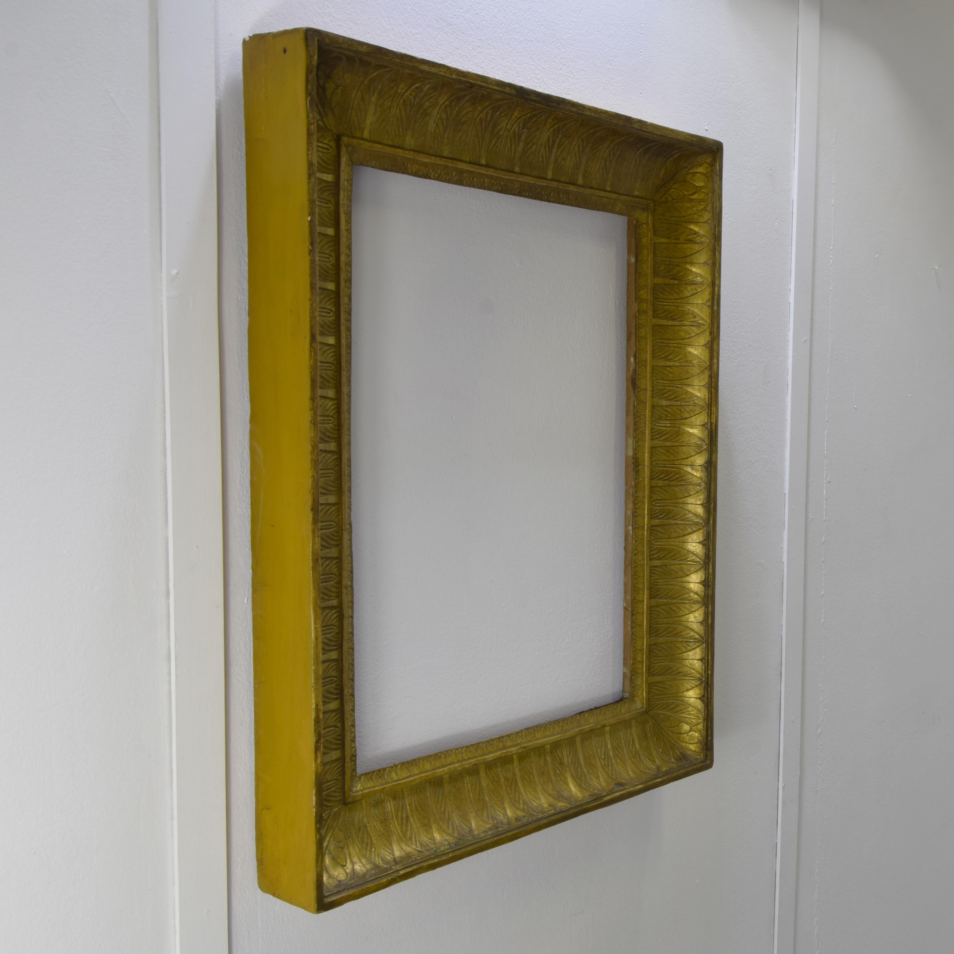 19th Century Italian neoclassical frame in gold leaf, Piemontese school – XIX For Sale