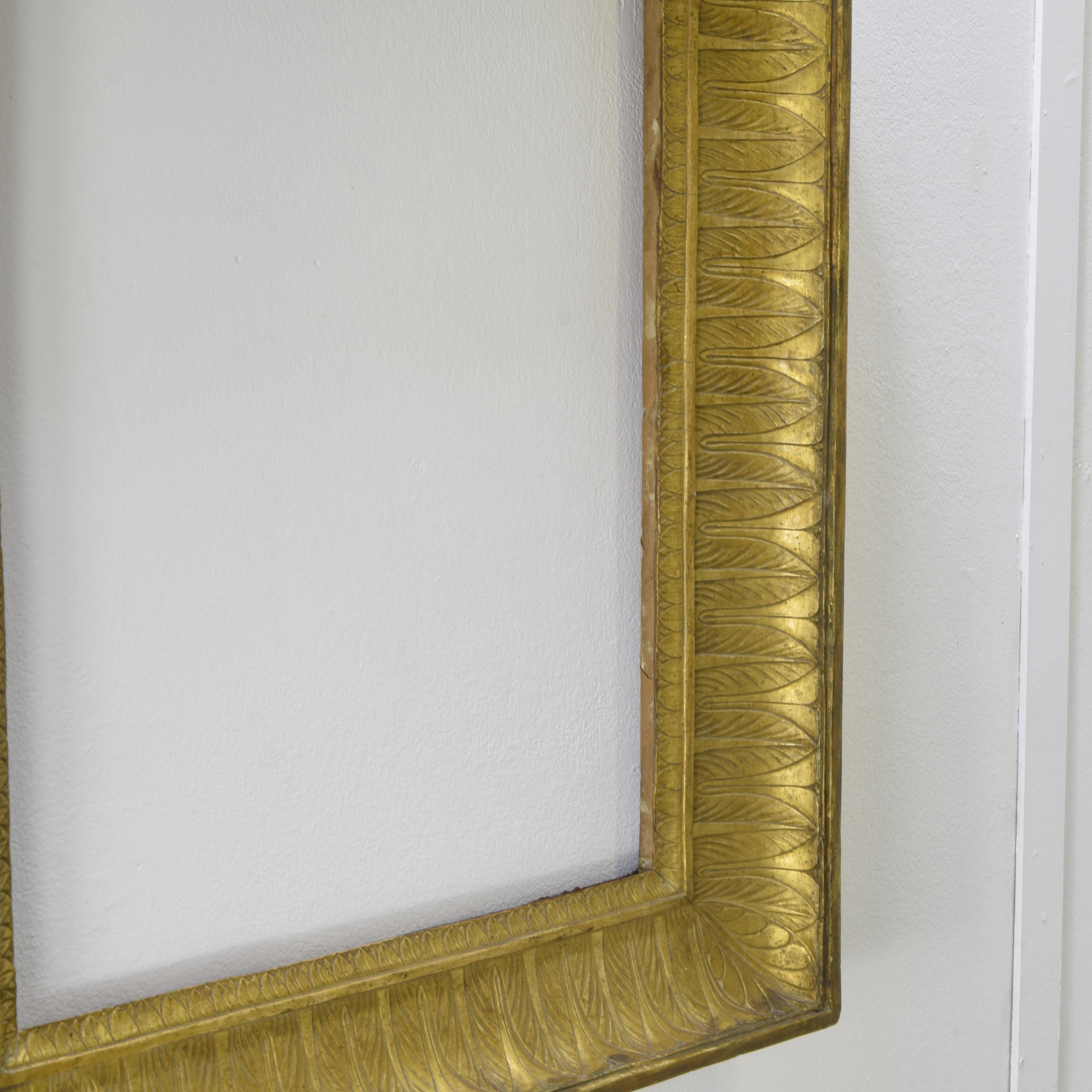 Gold Italian neoclassical frame in gold leaf, Piemontese school – XIX For Sale