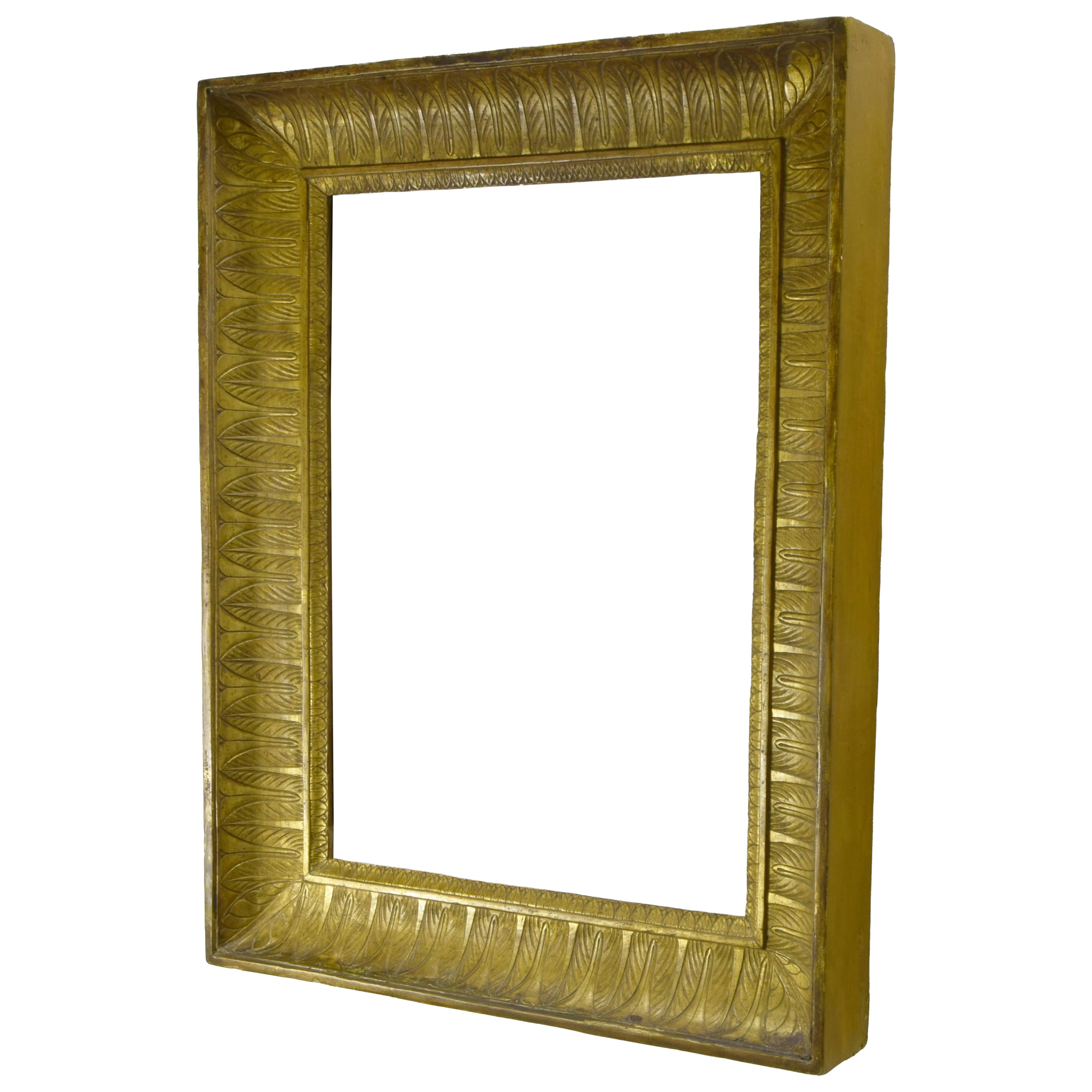 Italian neoclassical frame in gold leaf, Piemontese school – XIX For Sale