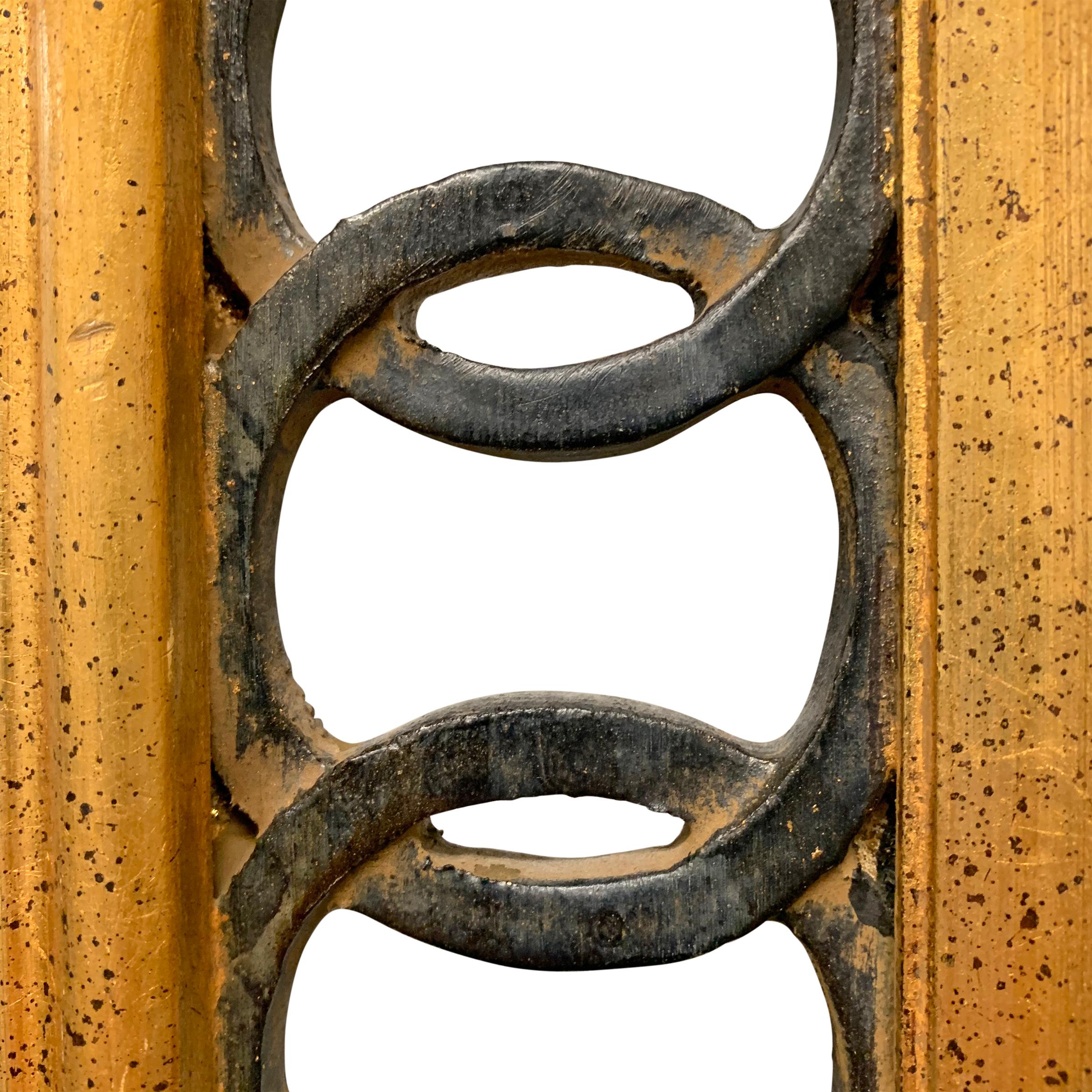 Italian Neoclassical Framed Mirror with Interlocking Rings 1