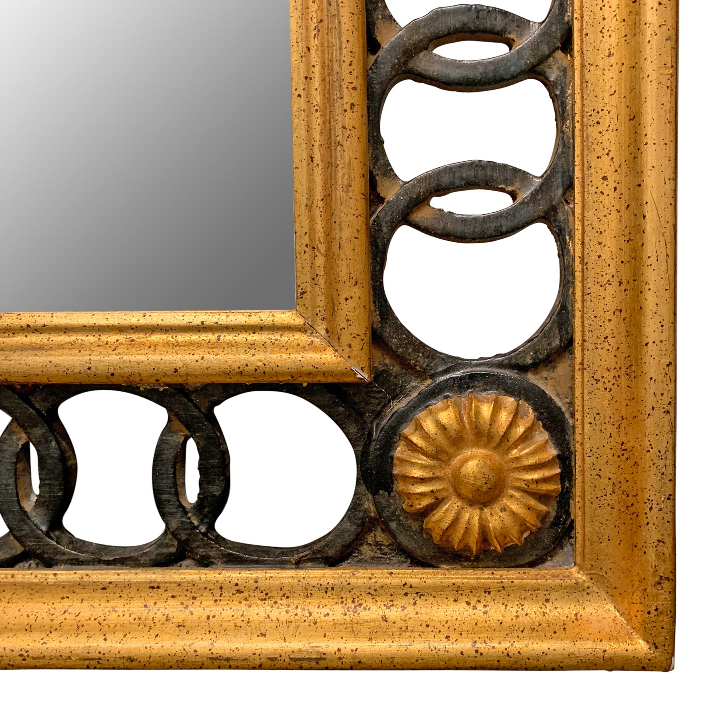 Italian Neoclassical Framed Mirror with Interlocking Rings 2