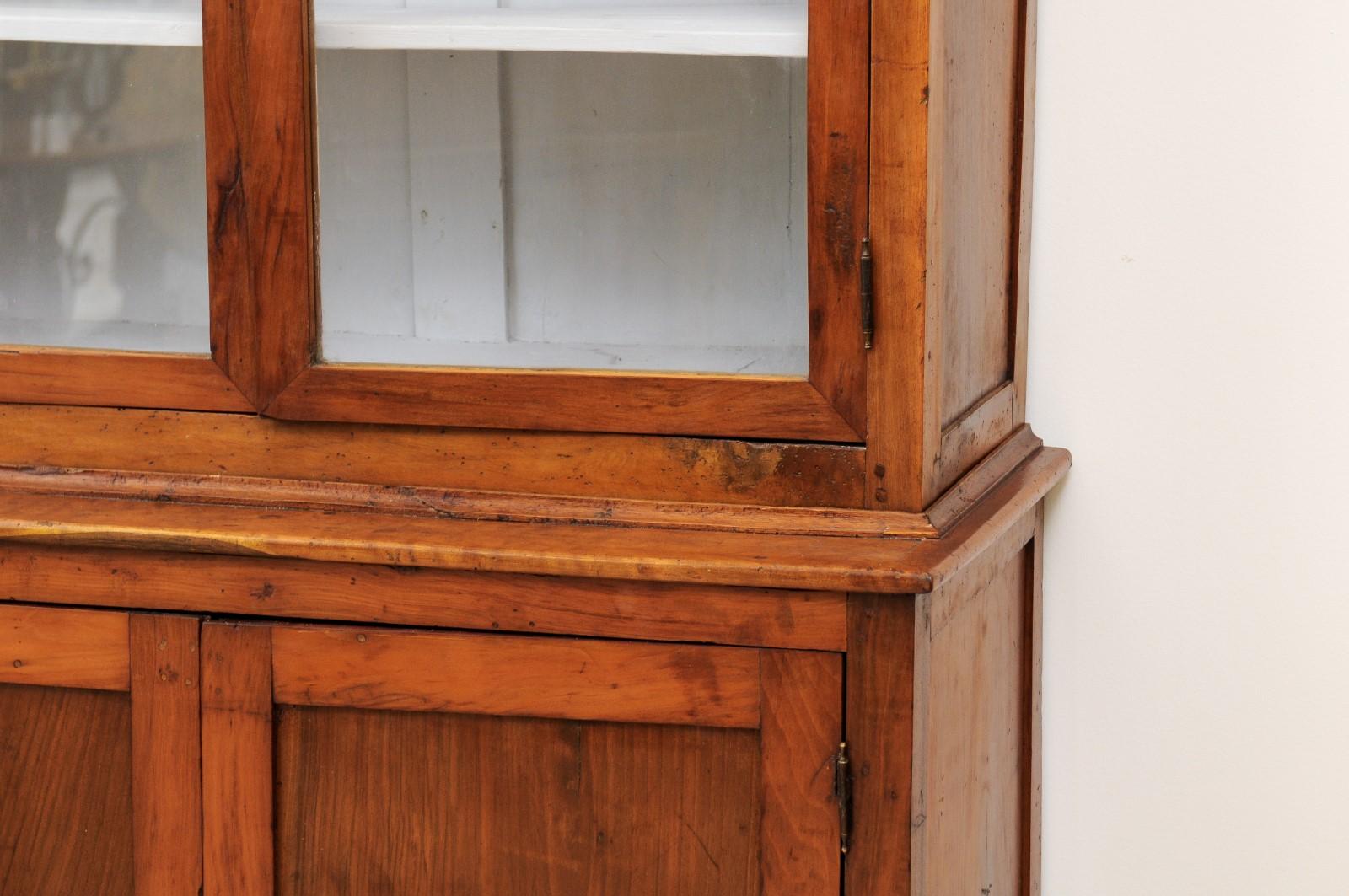 Italian Neoclassical Fruitwood Glass Paneled Door Bookcase, circa 1790 8