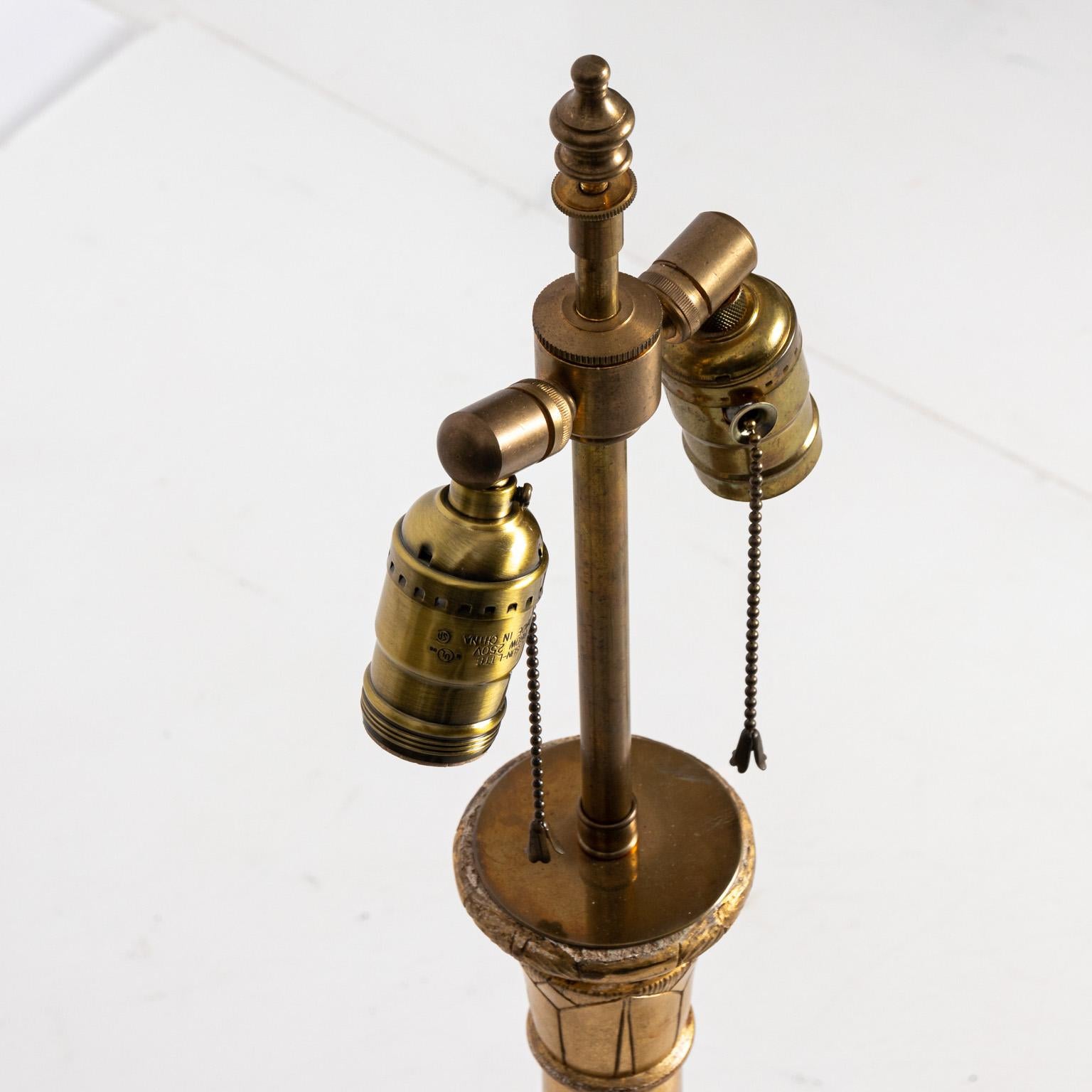 Giltwood Italian Neoclassical Gilded Column Lamp