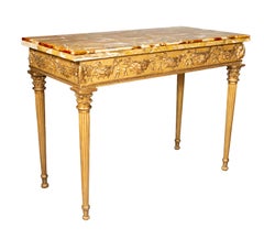Italian Neoclassical Giltwood Console Table