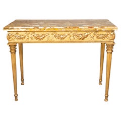 Italian Neoclassical Giltwood Console Table