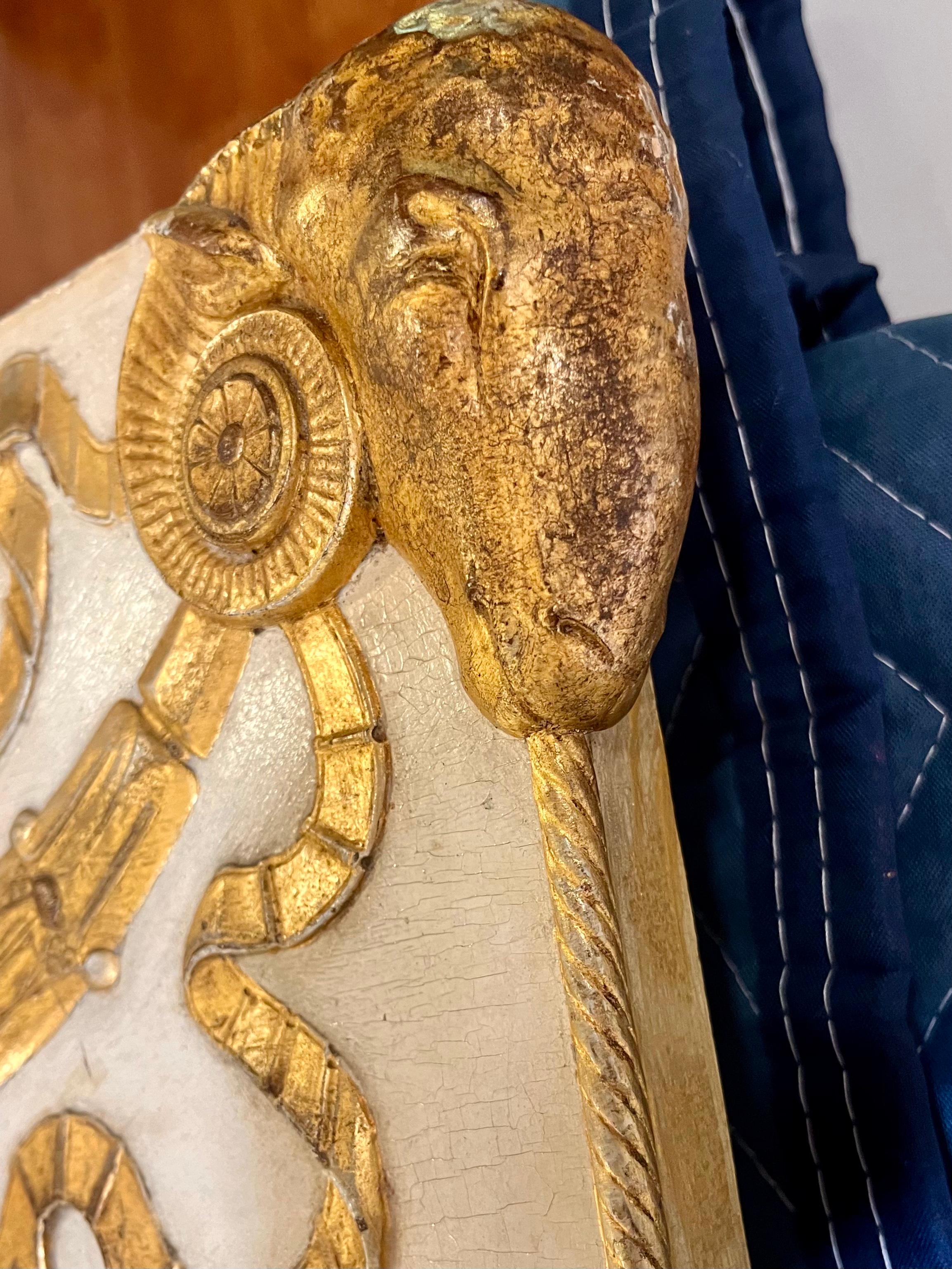 Panel de puerta neoclásico italiano de madera dorada decorado con boiserie en Bueno estado para la venta en Nashville, TN