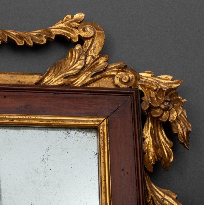 XIXe siècle Miroir néoclassique italien en bois doré, circa 19e siècle en vente